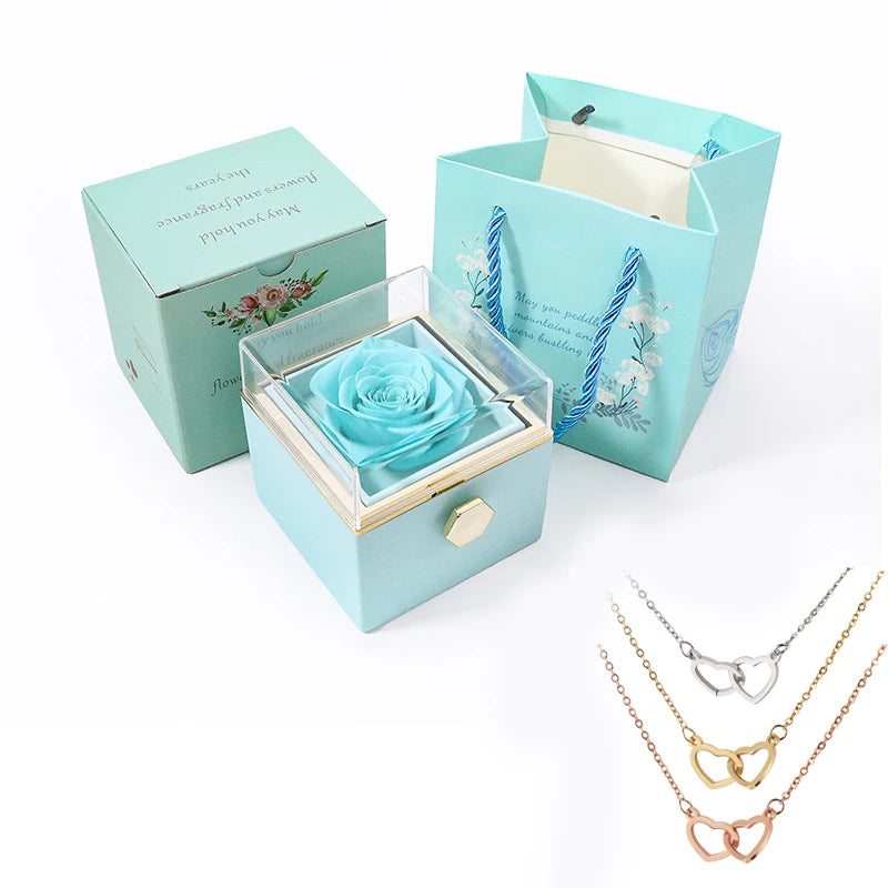EternalLove — Necklace with Rotating Rose Box