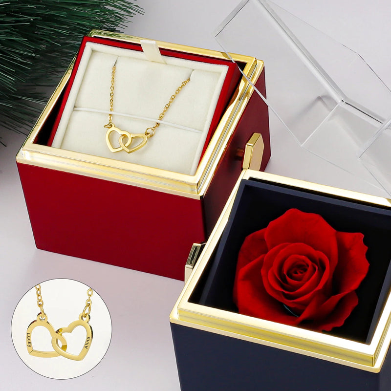 EternalLove — Necklace with Rotating Rose Box