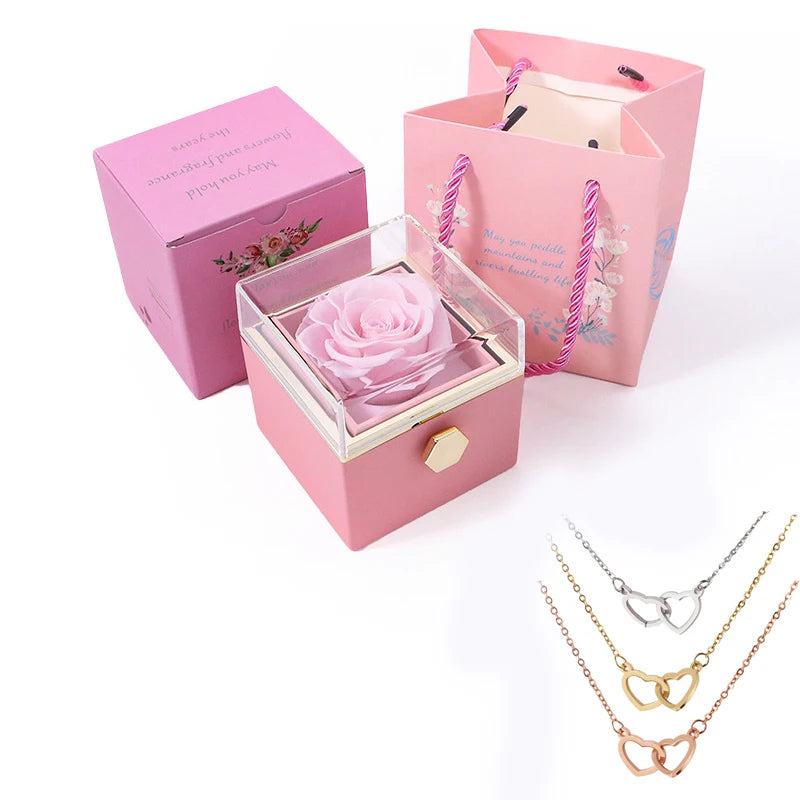 EternalLove — Necklace with Rotating Rose Box