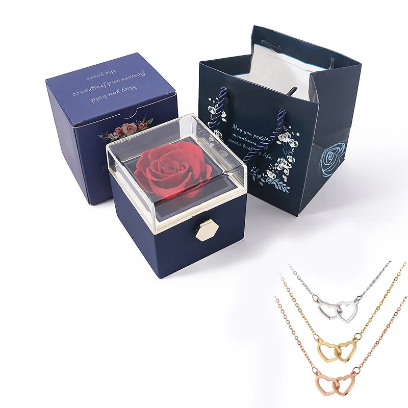 EternalLove — Necklace with Rotating Rose Box
