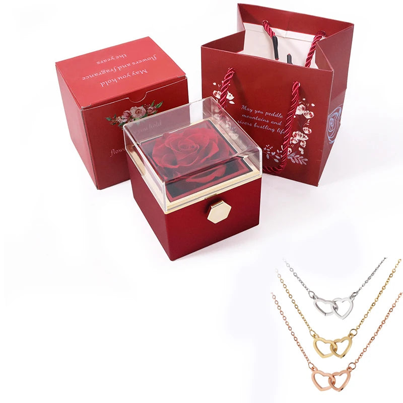 EternalLove — Necklace with Rotating Rose Box
